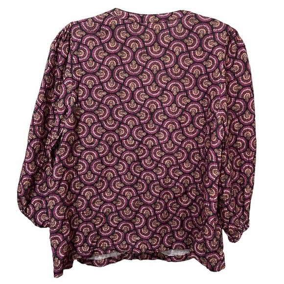 Marine Layer Medium Layer Printed Colette Doublecloth Blouse B2 - Picture 3 of 5
